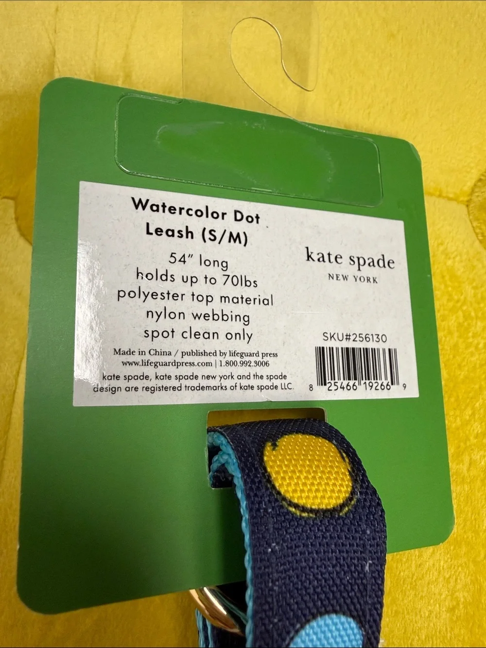 Kate Spade New York Watercolor Dot Dog Leash 54